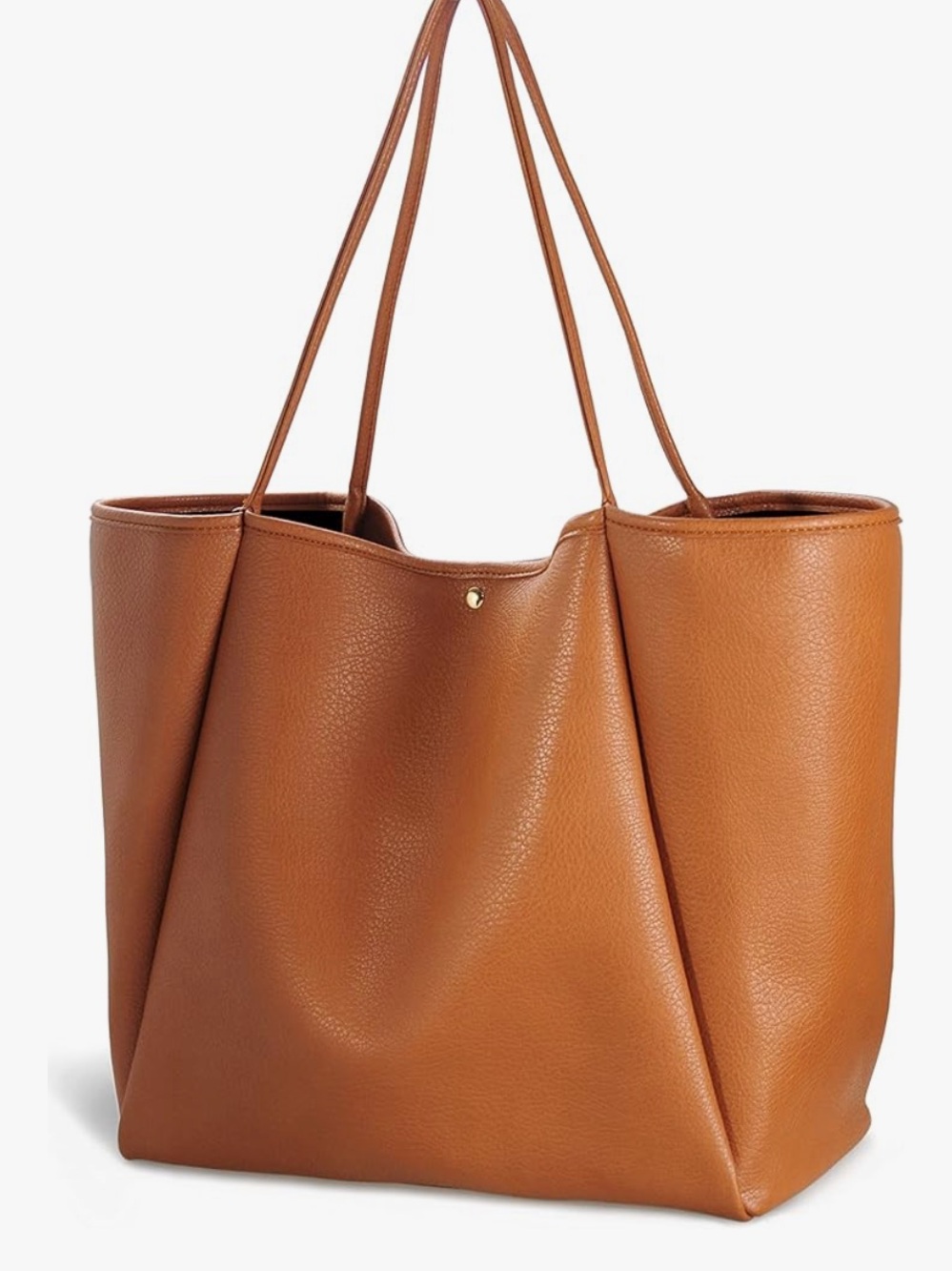 Oversize Leather Tote Weekender Bag Shopper Handbag Travel Purse - Picture 4 of 10